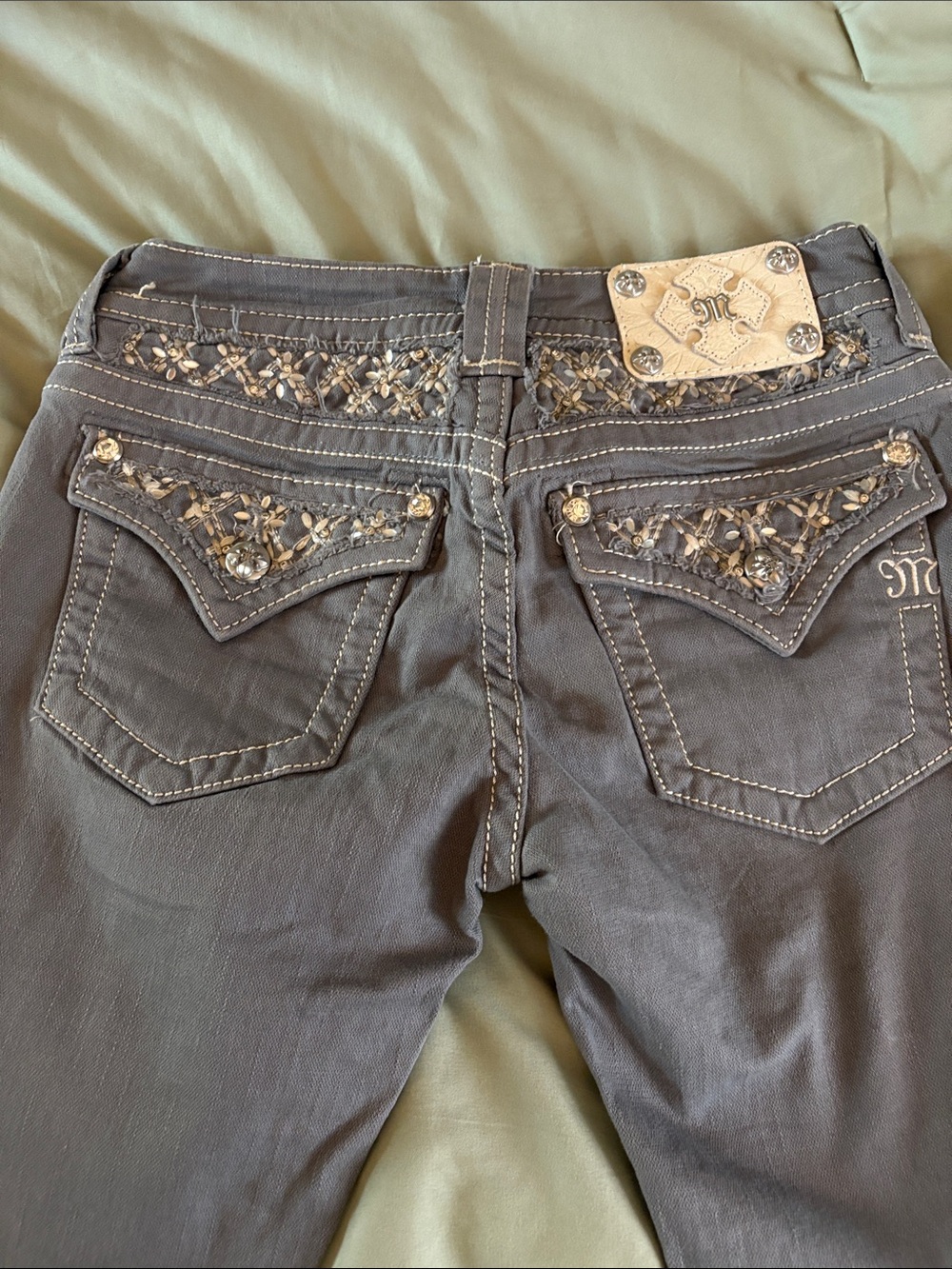 Nwt Miss Me Embellished Gray Women's Jeans size 27